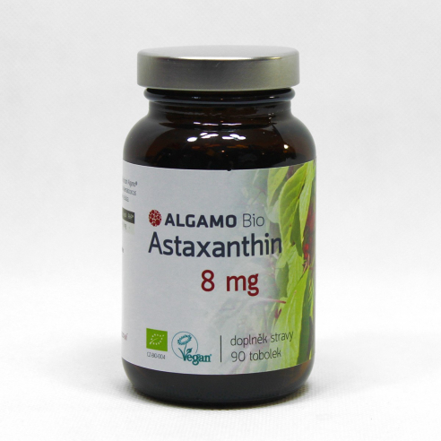 *100% BIO VEGAN ASTAXANTHIN OD VÝROBCE ALGAMO s.r.o.* užívání 1kapsle 8mg den 429 Kč/měsíc - BIO VEGAN 8mg/90 kapslí